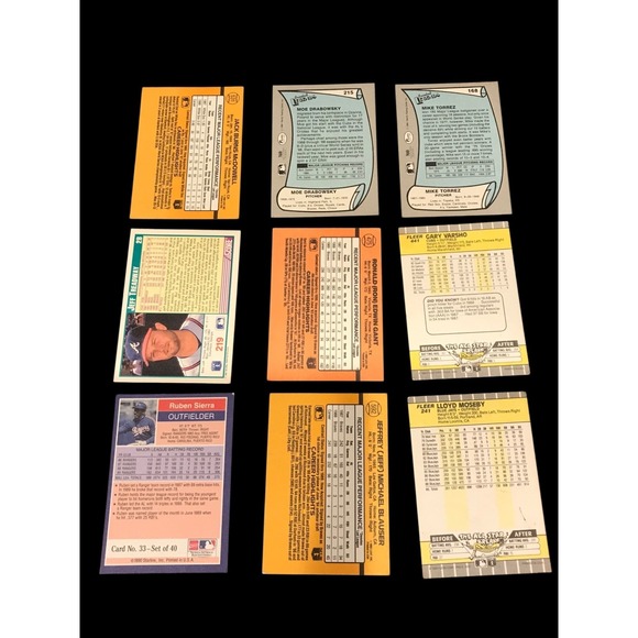 Vintage 1980s 1990's Rookie Card Lot Baseball Cards - 16 Cards - Picture 2 of 6